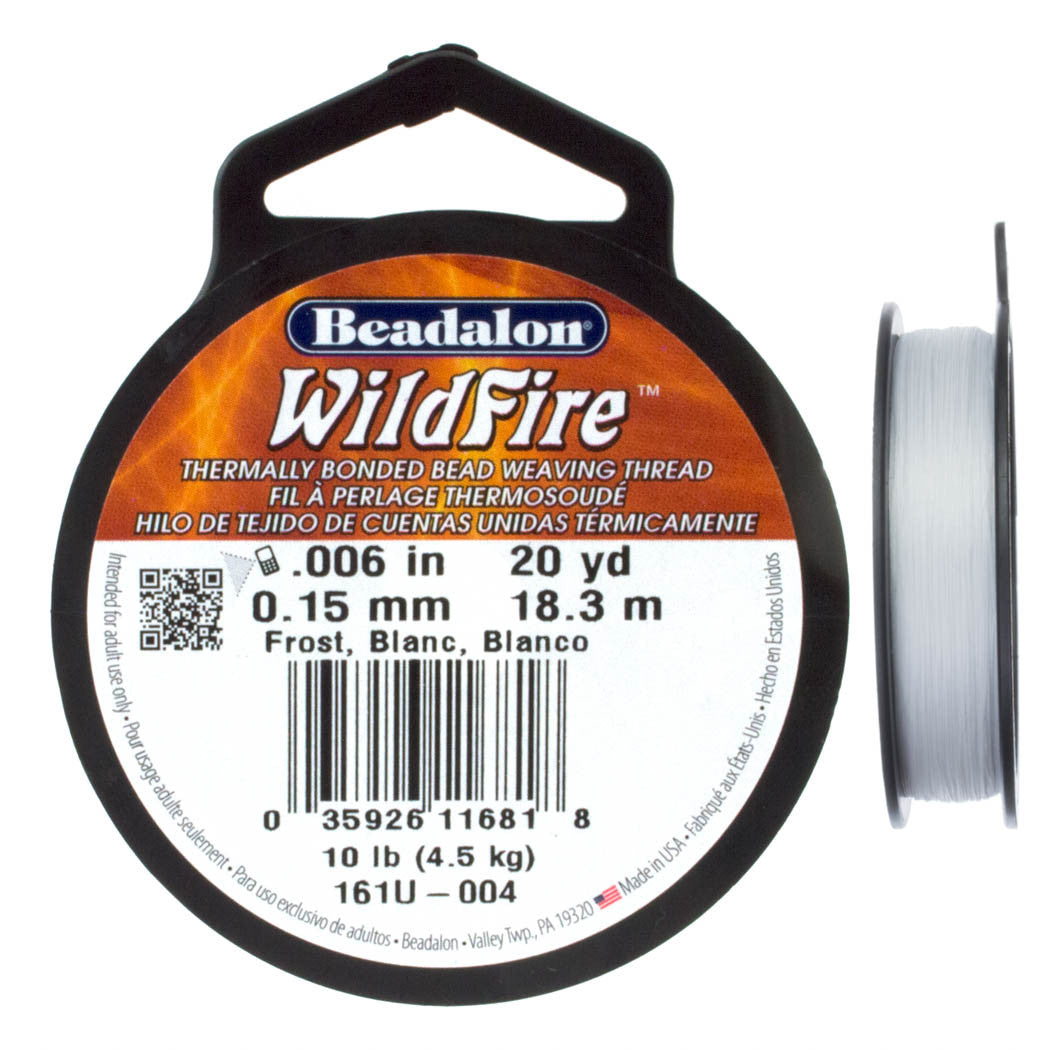 Beadalon Dandyline Bead Weaving & Stringing Thread, 0.20 mm / .008 in, White, 100 m
