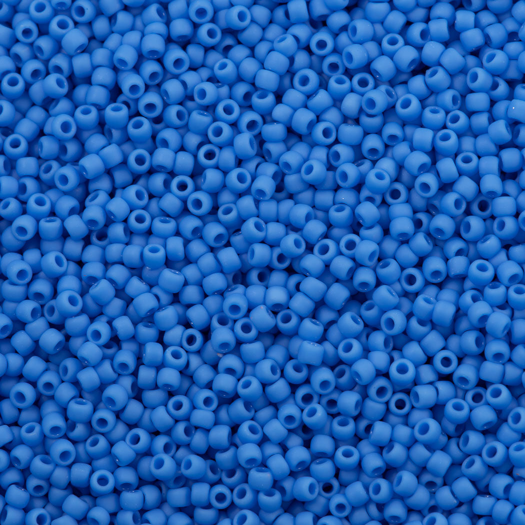 Toho Round Seed Bead 11/0 Opaque Matte Cornflower 2.5-inch Tube (43DF)