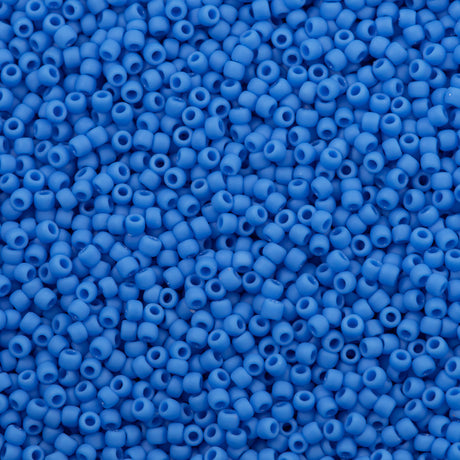 Toho Round Seed Bead 11/0 Opaque Matte Cornflower 2.5-inch Tube (43DF)