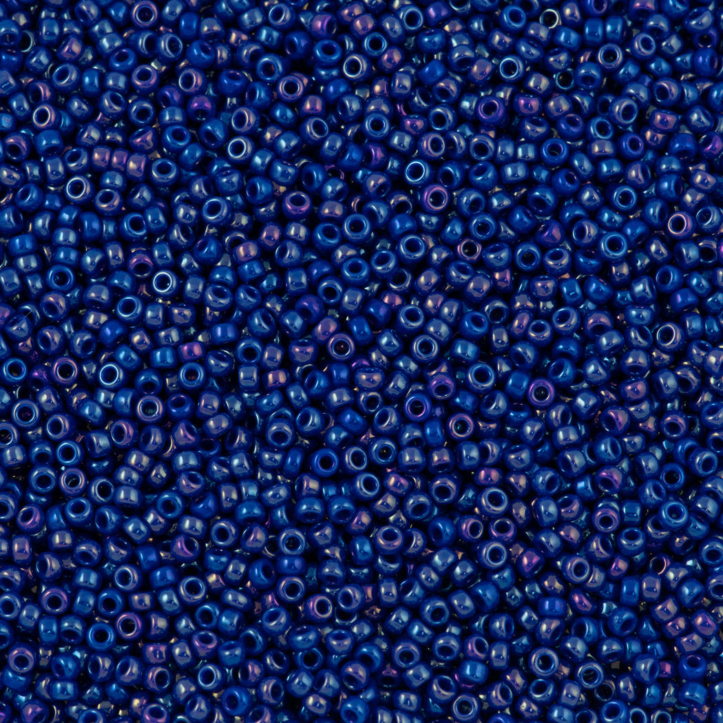 50g Miyuki Round Seed Bead 11/0 Opaque Cobalt Luster (1945)