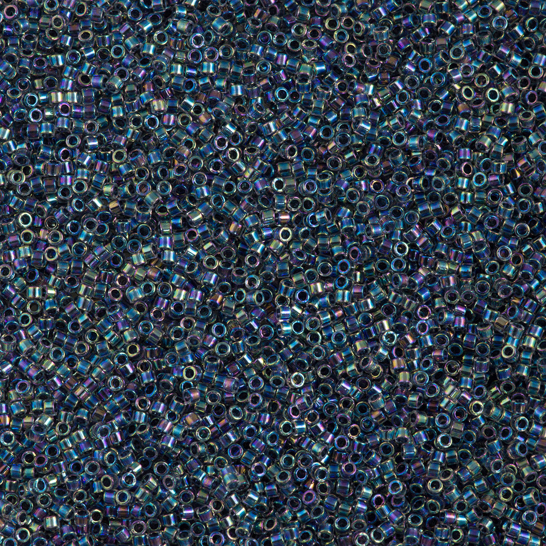 Miyuki Delica Seed Bead 11/0 Inside Dyed Color Dark Blue AB 2-inch Tube DB86