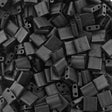 Miyuki Tila Seed Bead Opaque Matte Black 7g Tube (401F)