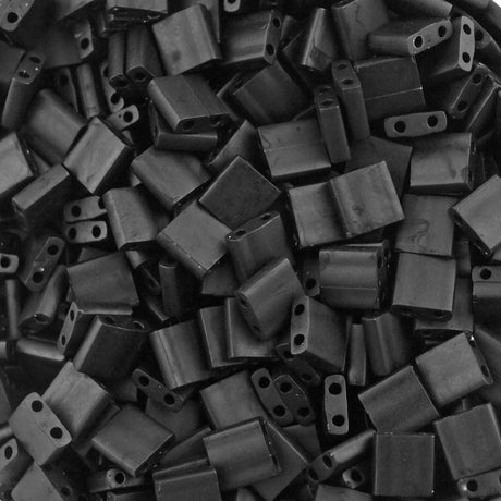 Miyuki Tila Seed Bead Opaque Matte Black 7g Tube (401F)