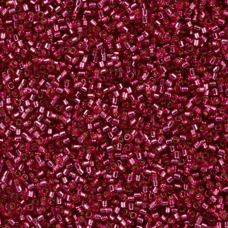 Miyuki Delica Seed Bead 11/0 Silver Lined Pink Rose 2-inch Tube DB1341