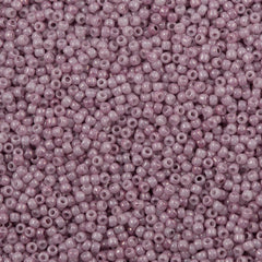 Toho Round Seed Bead 11/0 Opaque White Pink Marbled (1200)