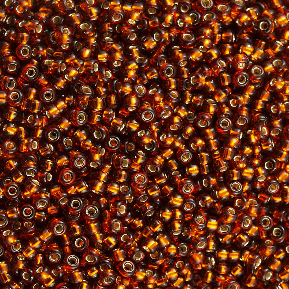 Miyuki Round Seed Bead 11/0 Silver Lined Topaz 22g Tube (5)