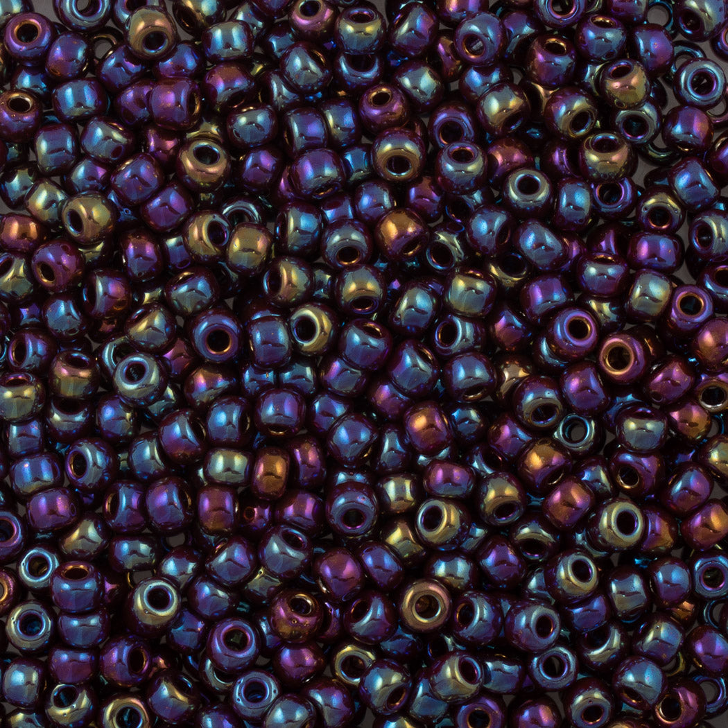 Miyuki Round Seed Bead 6/0 Opaque Chocolate AB (409R)