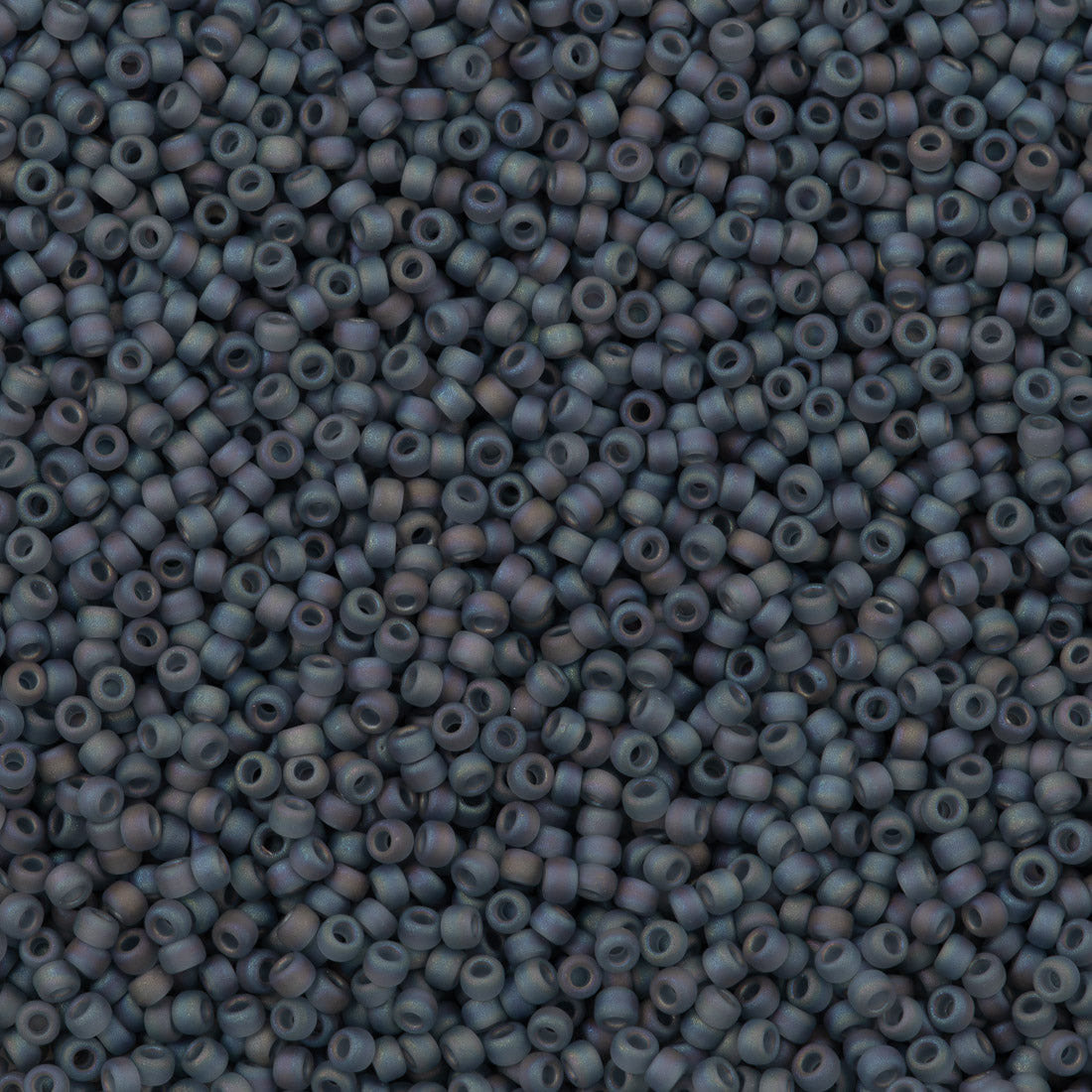 50g Miyuki Round Seed Bead 11/0 Matte Grey AB (152FR)