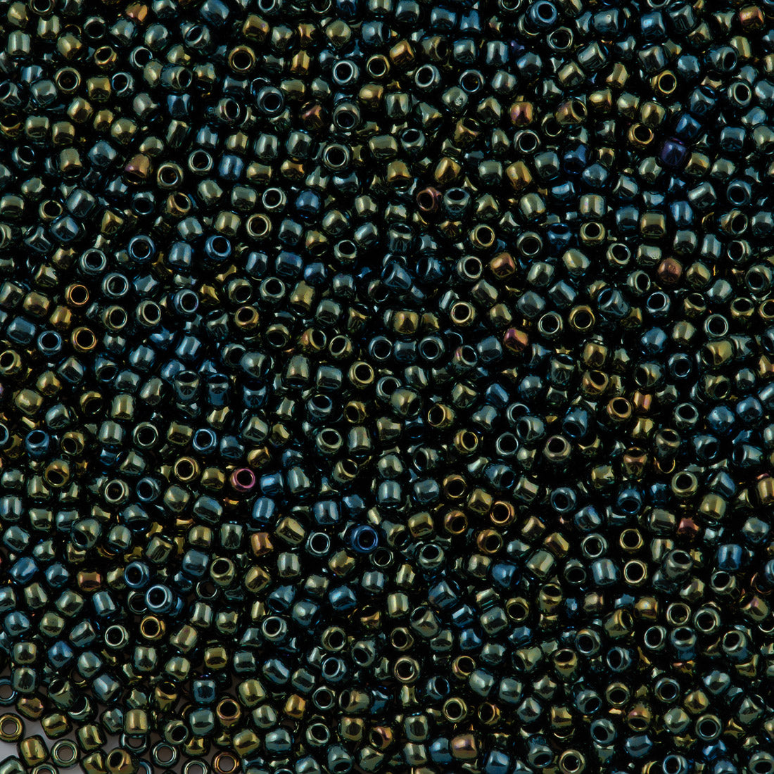 50g Toho Round Seed Bead 11/0 Metallic Moss Iris (84)