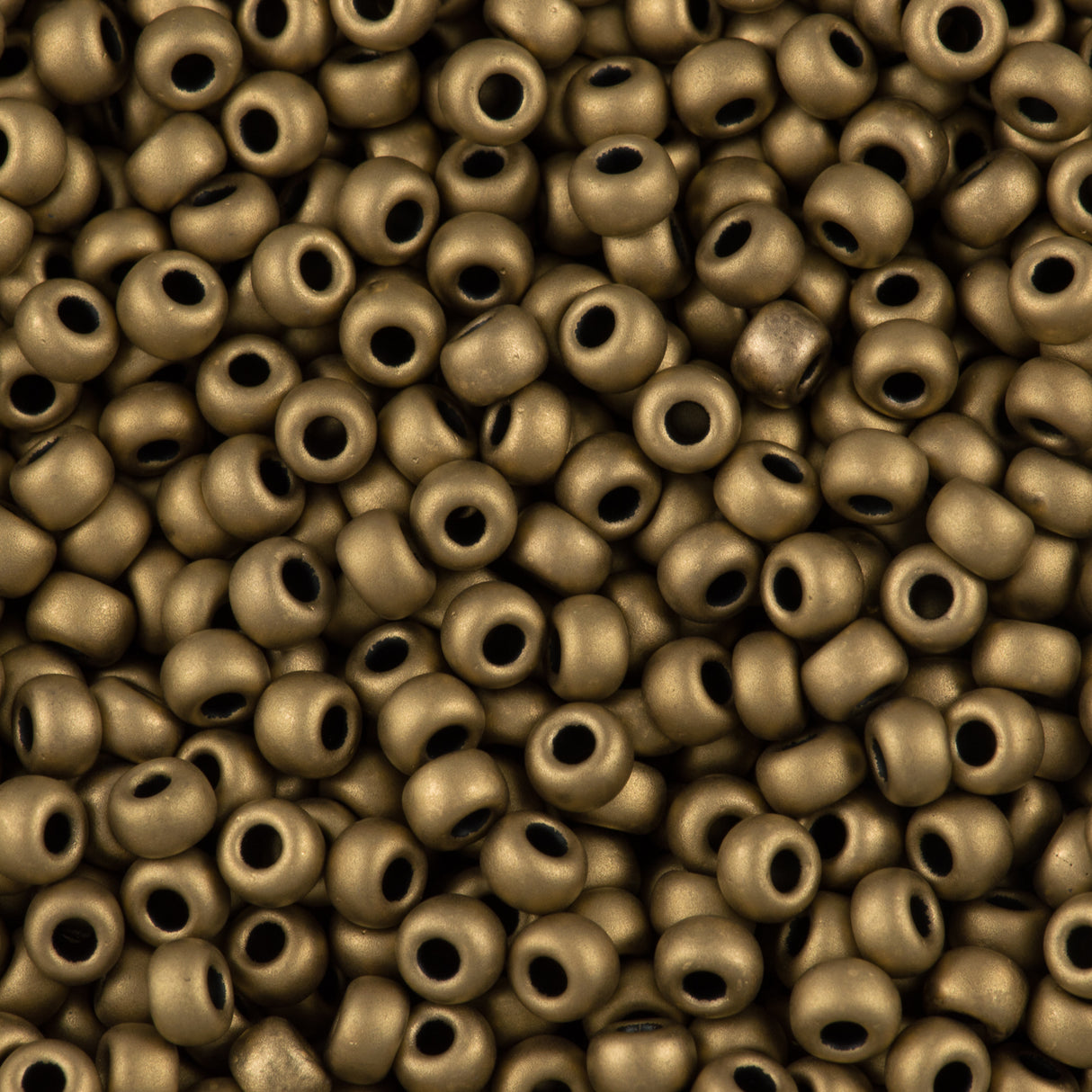 Miyuki Round Seed Bead 6/0 Matte Metallic Dark Bronze 20g Tube (1255)