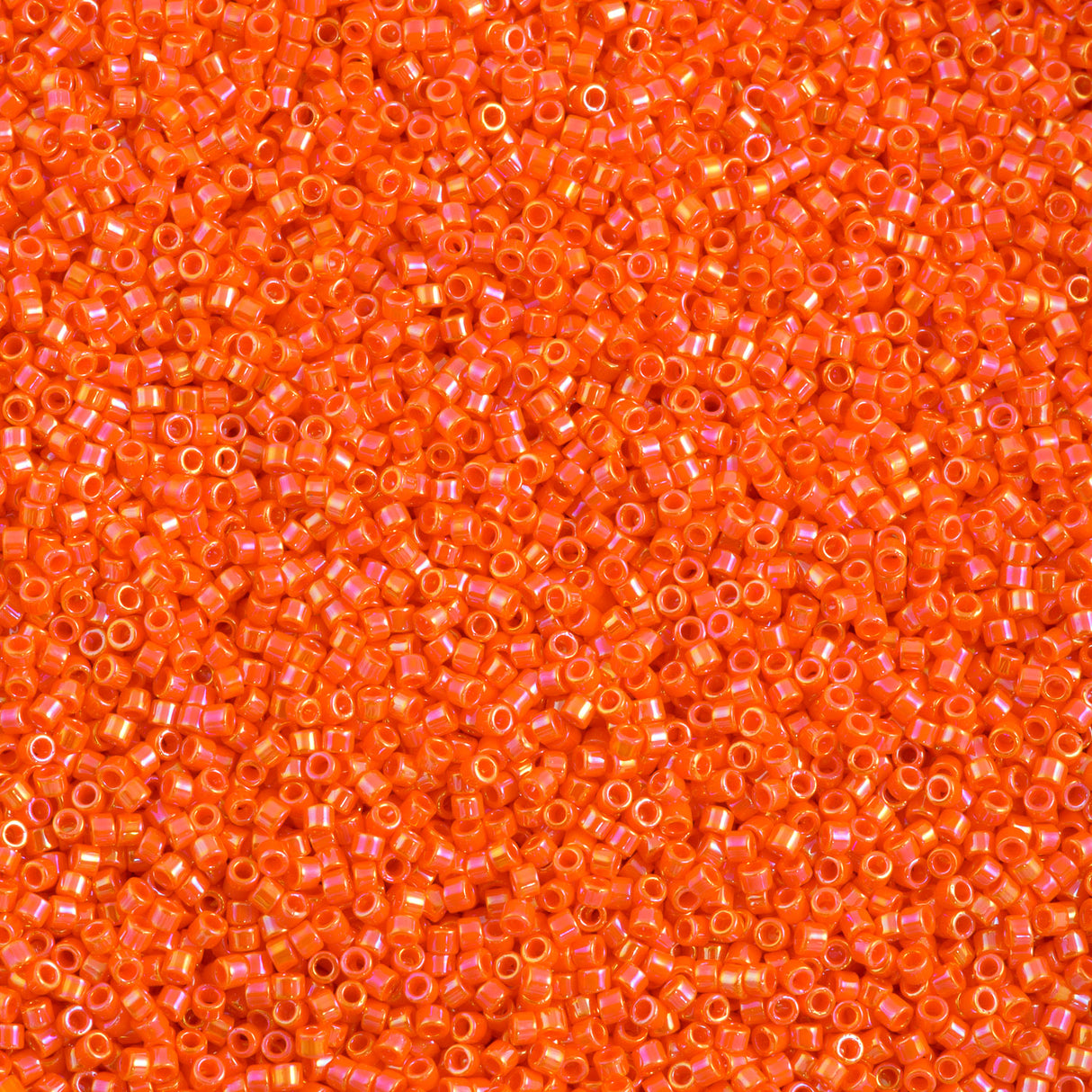 25g Miyuki Delica Seed Bead 11/0 Opaque Mandarin Orange AB DB1573