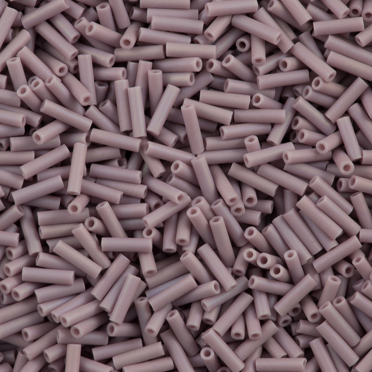 Miyuki 6mm Bugle Bead Matte Opaque Mauve AB 5-inch Tube (410FR)