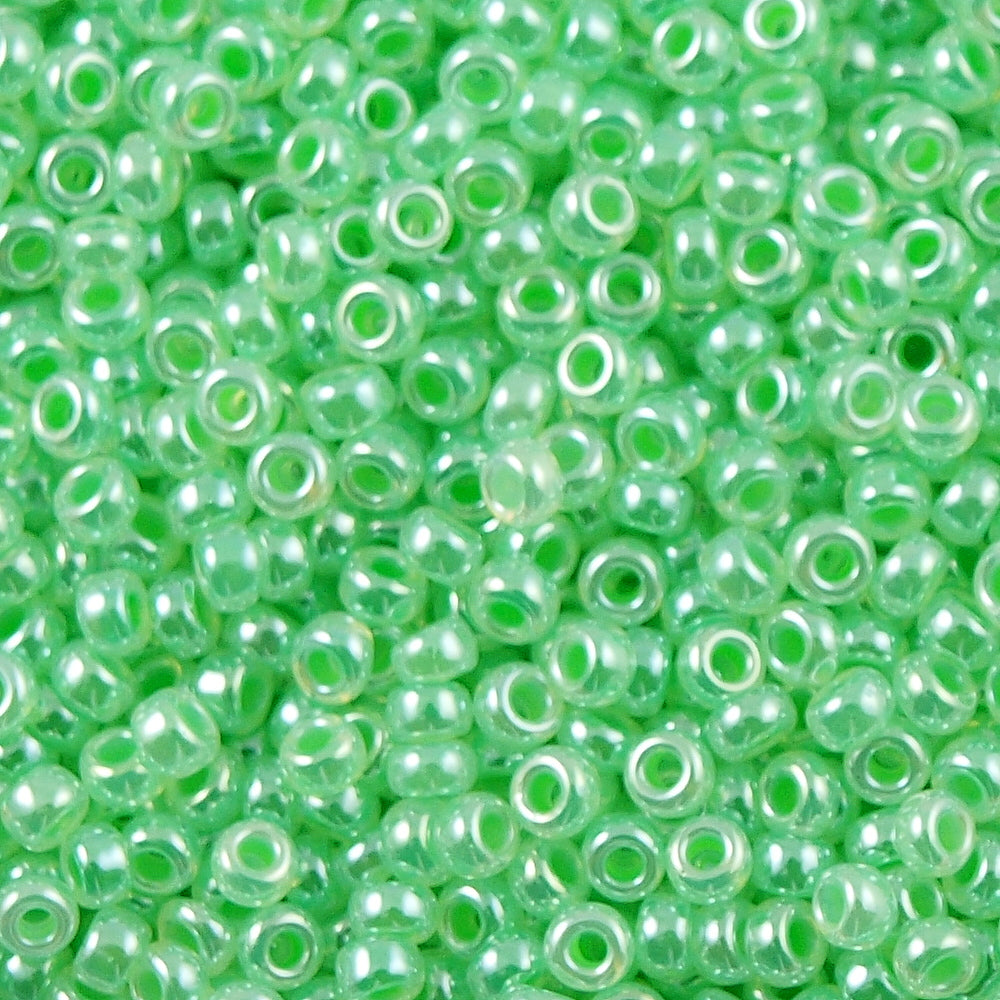 Miyuki Round Seed Bead 15/0 Mint Ceylon 2-inch Tube (520)