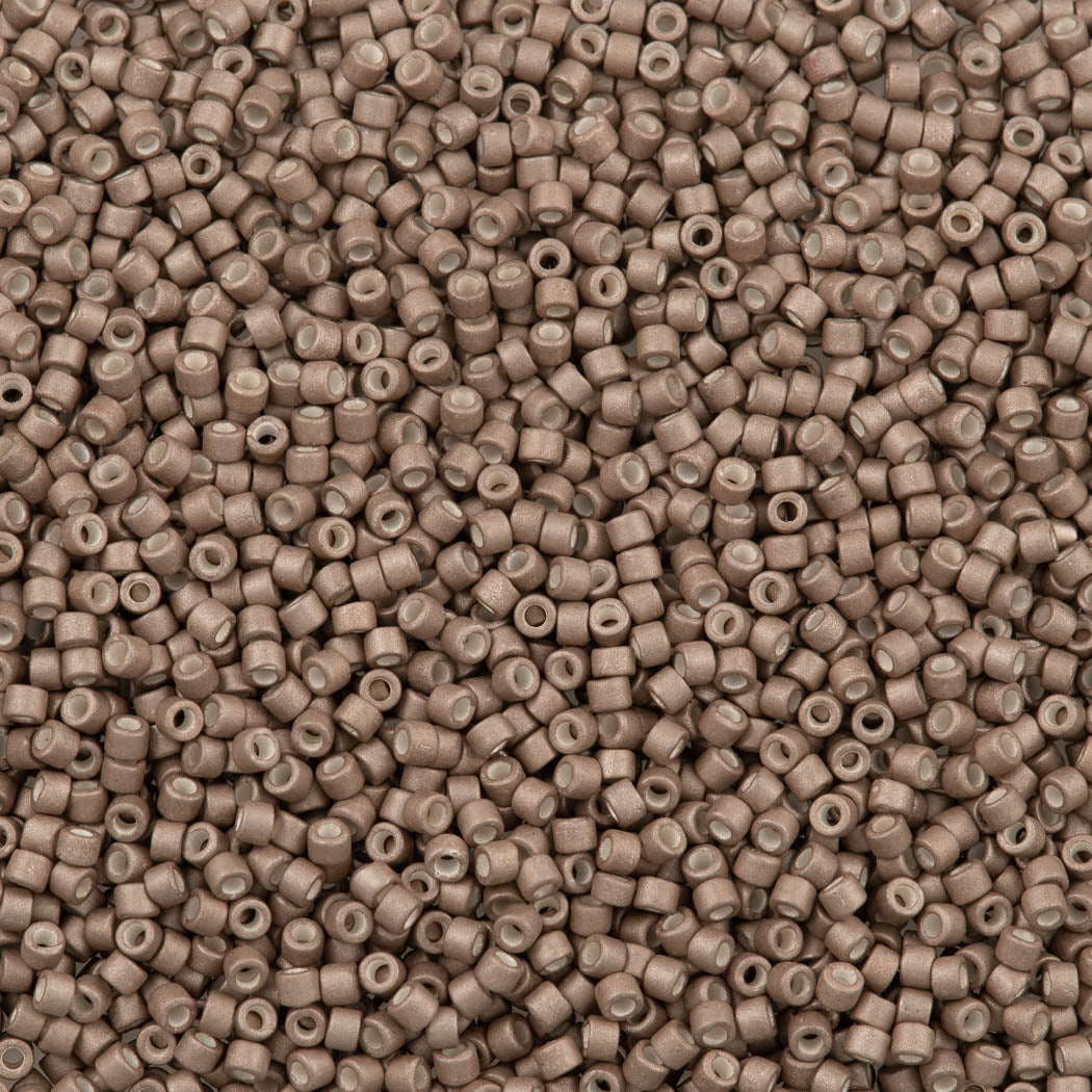 25g Miyuki Delica Seed Bead 11/0 Galvanized Matte Light Smoky Amethyst DB1168