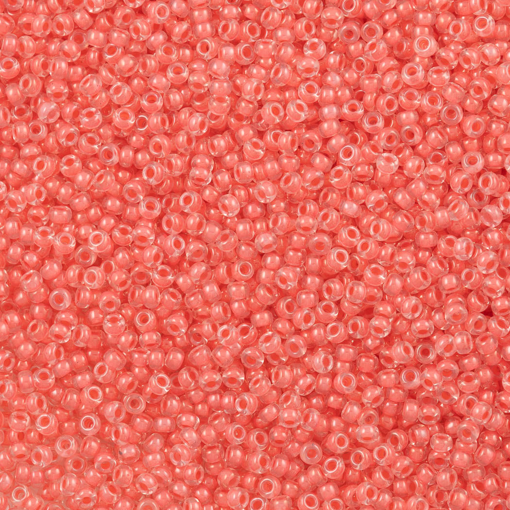 Miyuki Round Seed Beads 8/0 Inside Color Lined Pink Grapefruit (204)