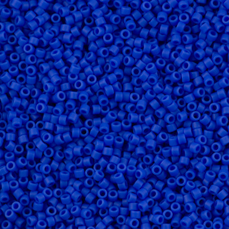 Miyuki Delica Seed Bead 11/0 Matte Opaque Star Spangle Blue 2-inch Tube DB1588