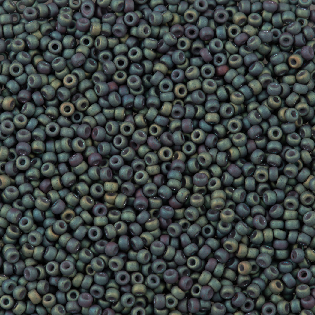Miyuki Round Seed Bead 11/0 Matte Metallic Blue Slate Iris (2333)
