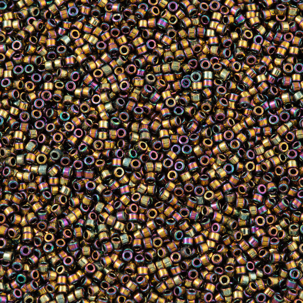 Miyuki Delica Seed Bead 10/0 Metallic Bronze AB 7g Tube DBM23