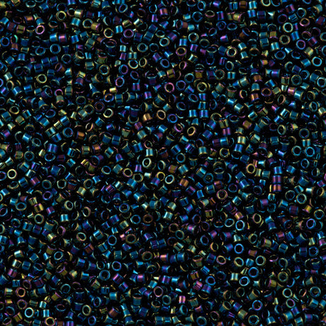 25g Miyuki Delica Seed Bead 11/0 Black Rainbow DB5
