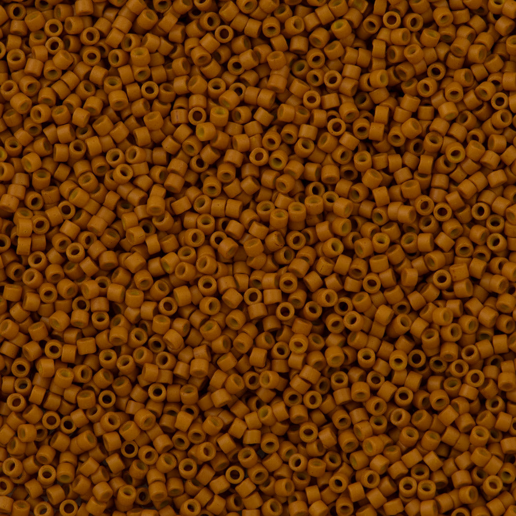100g Miyuki Delica seed bead 11/0 Opaque Dyed Pumpkin DB653