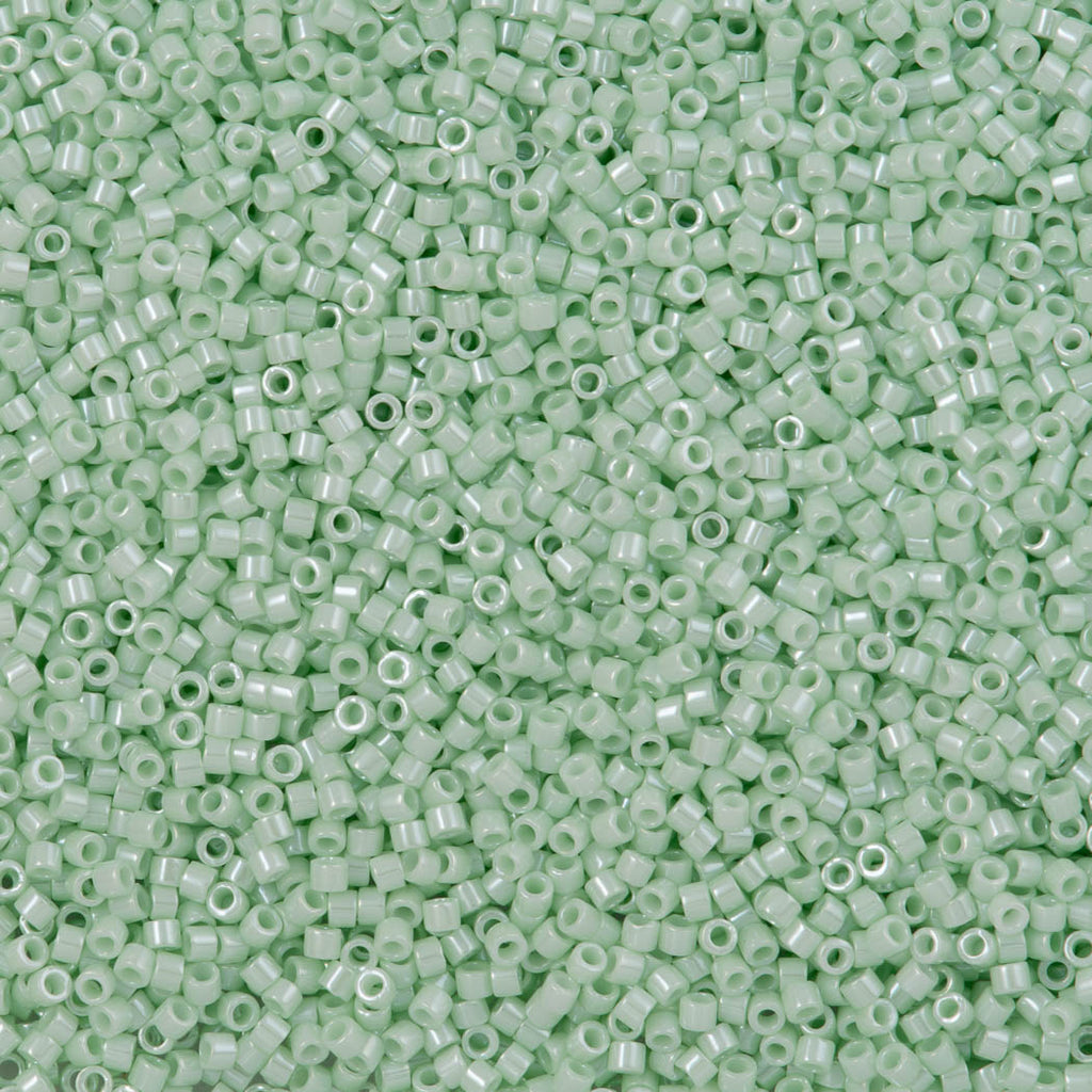 25g Miyuki Delica Seed Bead 11/0 Opaque Luster Cool Mint DB1536