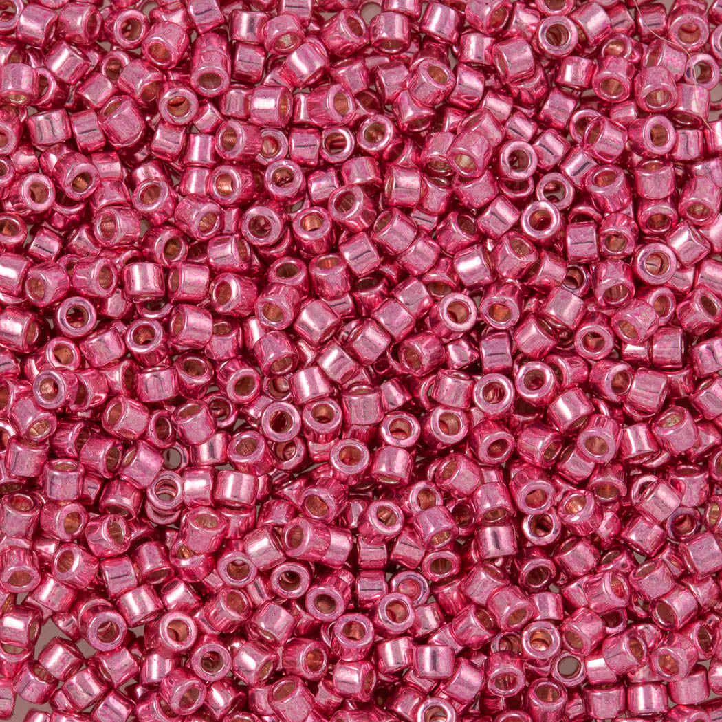 Miyuki Delica Seed Bead 11/0 Duracoat Galvanized Hot Pink 2-inch Tube DB1840