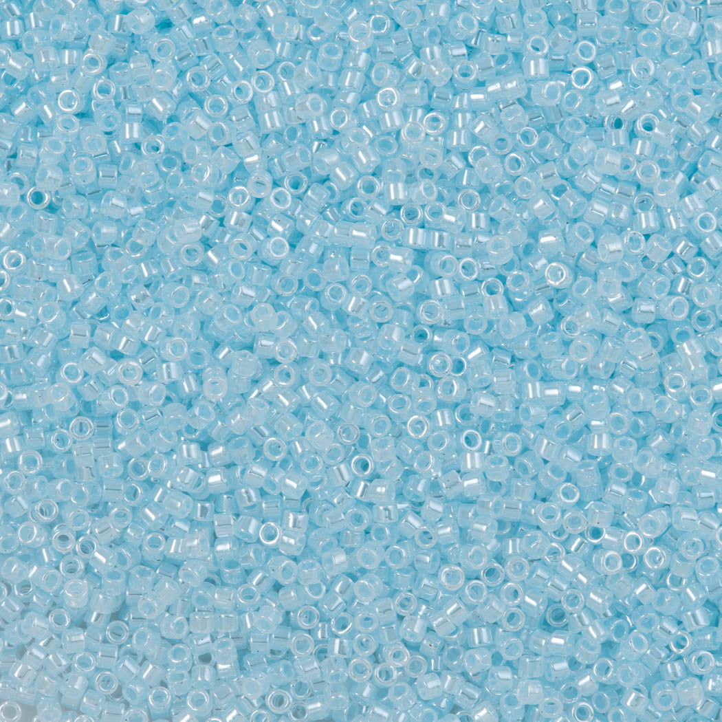 100g Miyuki Delica Seed Bead 11/0 Ceylon Pastel Blue DB239