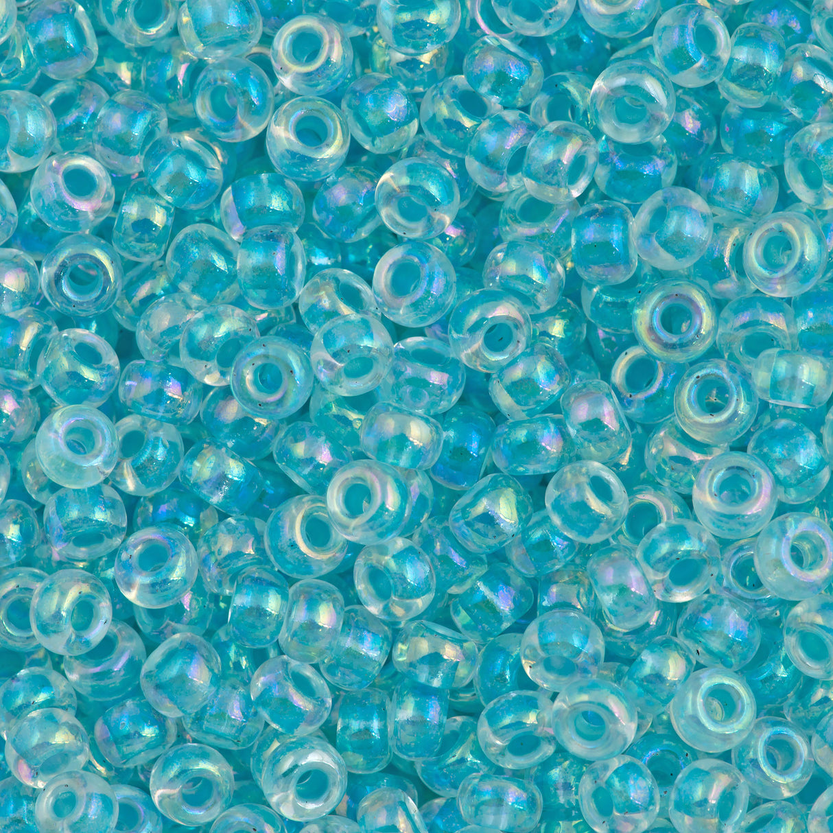 Miyuki Round Seed Bead 6/0 Inside Color Lined Glacier Blue AB 20g Tube (269)