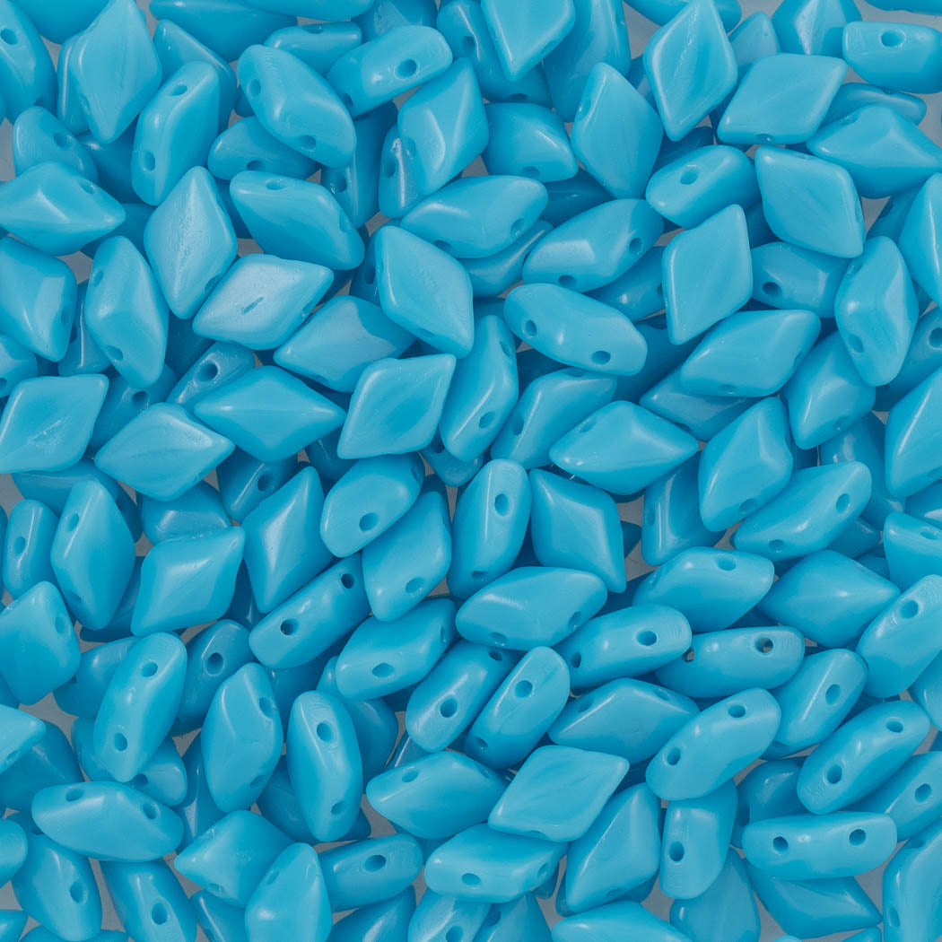 Gemduo Bead 8x5mm Turquoise Blue Opaque 2-Inch Tube (63030)