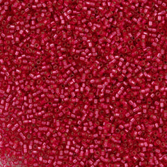 25g Miyuki Delica Seed Bead 11/0 Duracoat Dyed Silver Lined Hibiscus DB2154