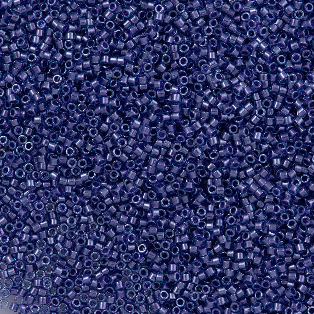 Miyuki Delica Seed Bead 11/0 Inside Dyed Color Blue Purple 2-inch Tube DB284