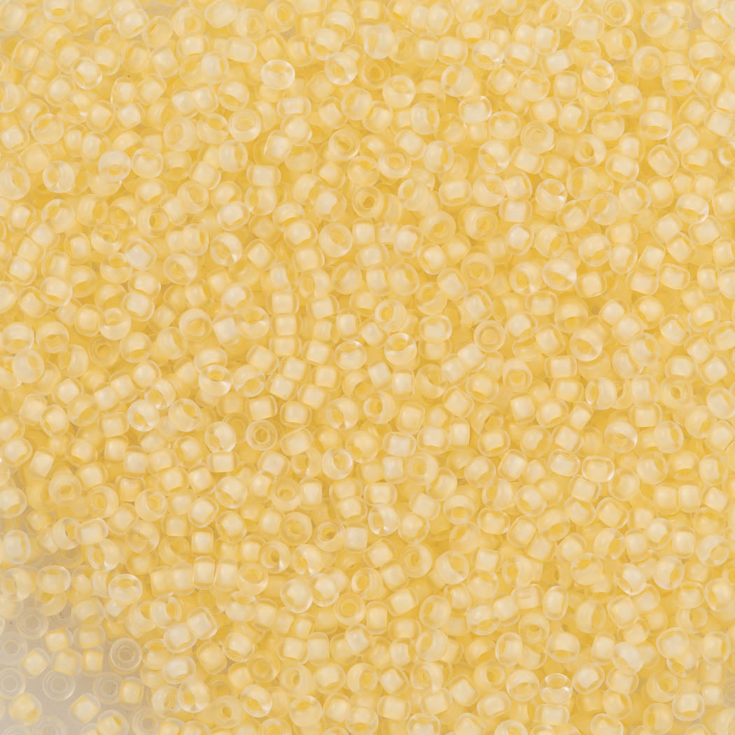Miyuki Round Seed Bead 11/0 Semi-Matte Yellow Lined Crystal (1921)