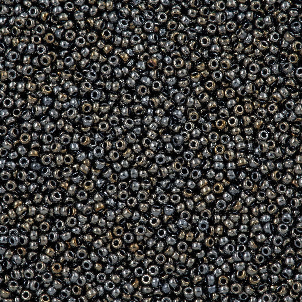 50g Miyuki Round Seed Bead 11/0 Light Gunmetal (464)