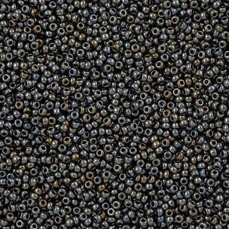 50g Miyuki Round Seed Bead 11/0 Light Gunmetal (464)