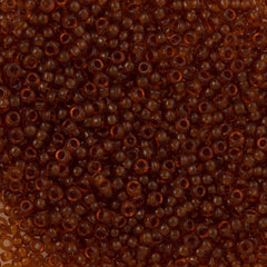 Miyuki Round Seed Bead 15/0 Transparent Dark Amber 2-inch Tube (134)