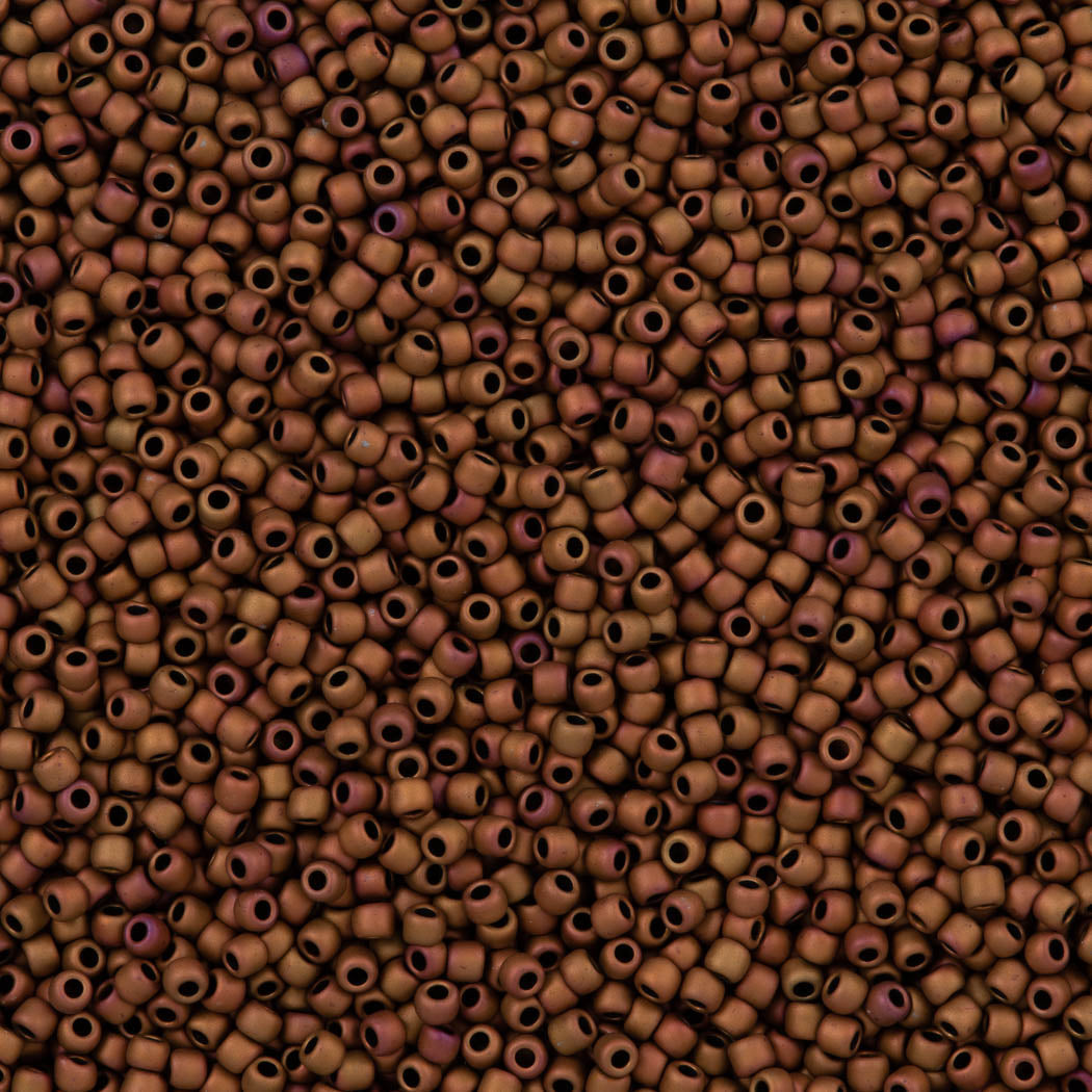 50g Toho Round Seed Bead 11/0 Opaque Matte Pastel Mudbrick (618)