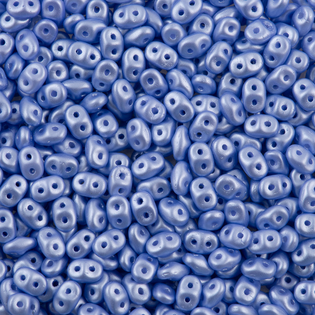 Super Duo 2x5mm Two Hole Beads Pastel Light Sapphire (25014)
