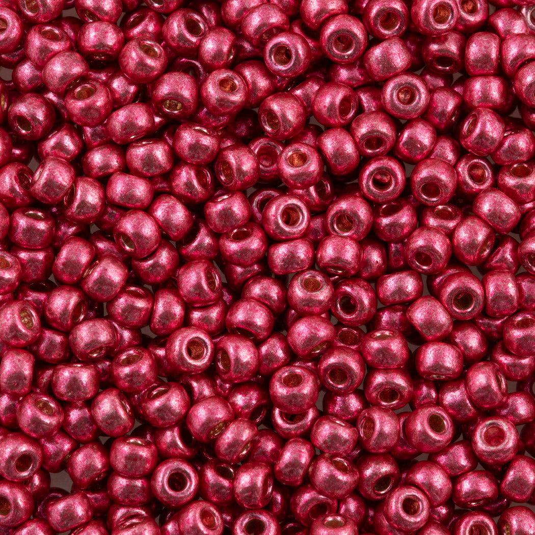 Miyuki Round Seed Bead 6/0 Duracoat Galvanized Light Cranberry (4211)