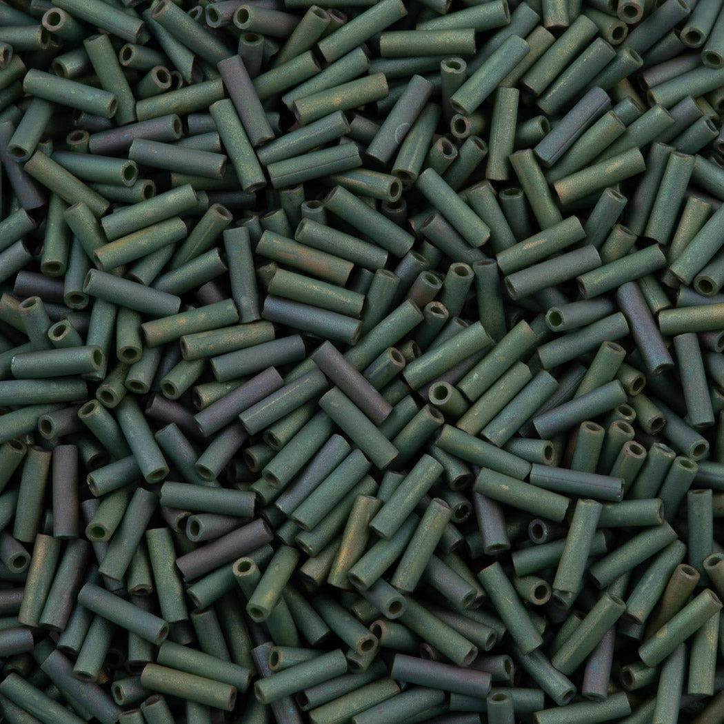Miyuki 6mm Bugle Bead Opaque Matte Leaf Green (2031)