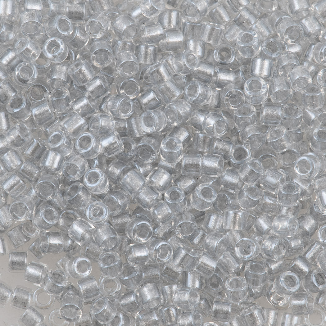 Miyuki Delica Seed Bead 10/0 Inside Dyed Color Crystal Silver DBM271