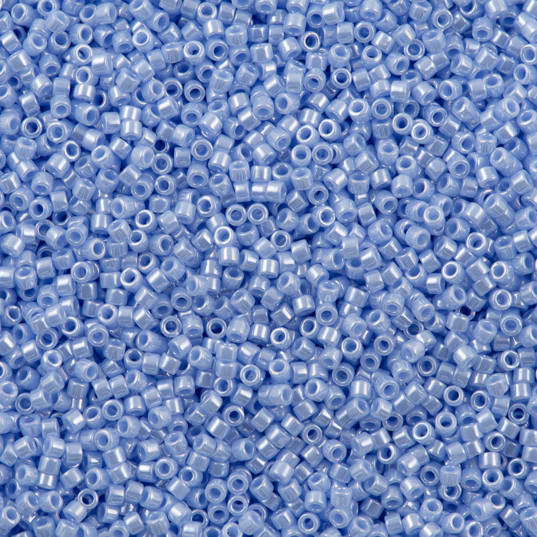 25g Miyuki Delica Seed Bead 11/0 Opaque Luster Blue Agate DB1568