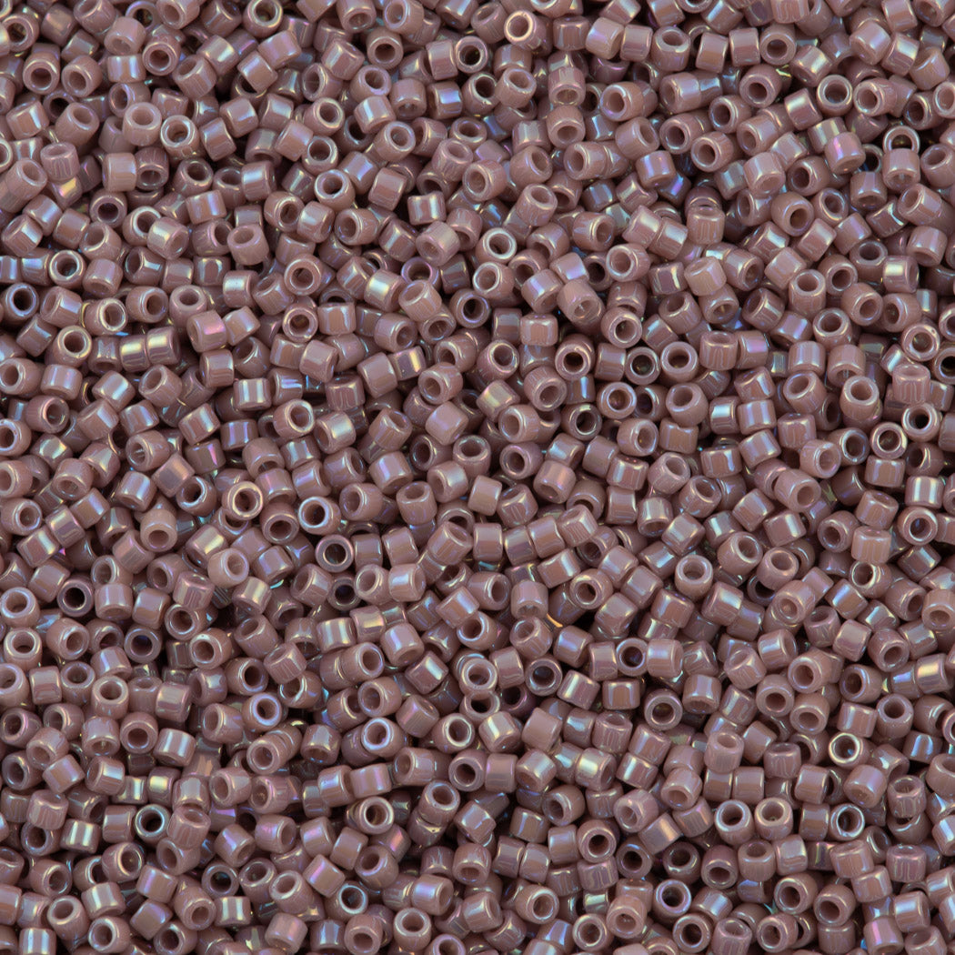 25g Miyuki Delica Seed Bead 11/0 Opaque Lilac AB DB158
