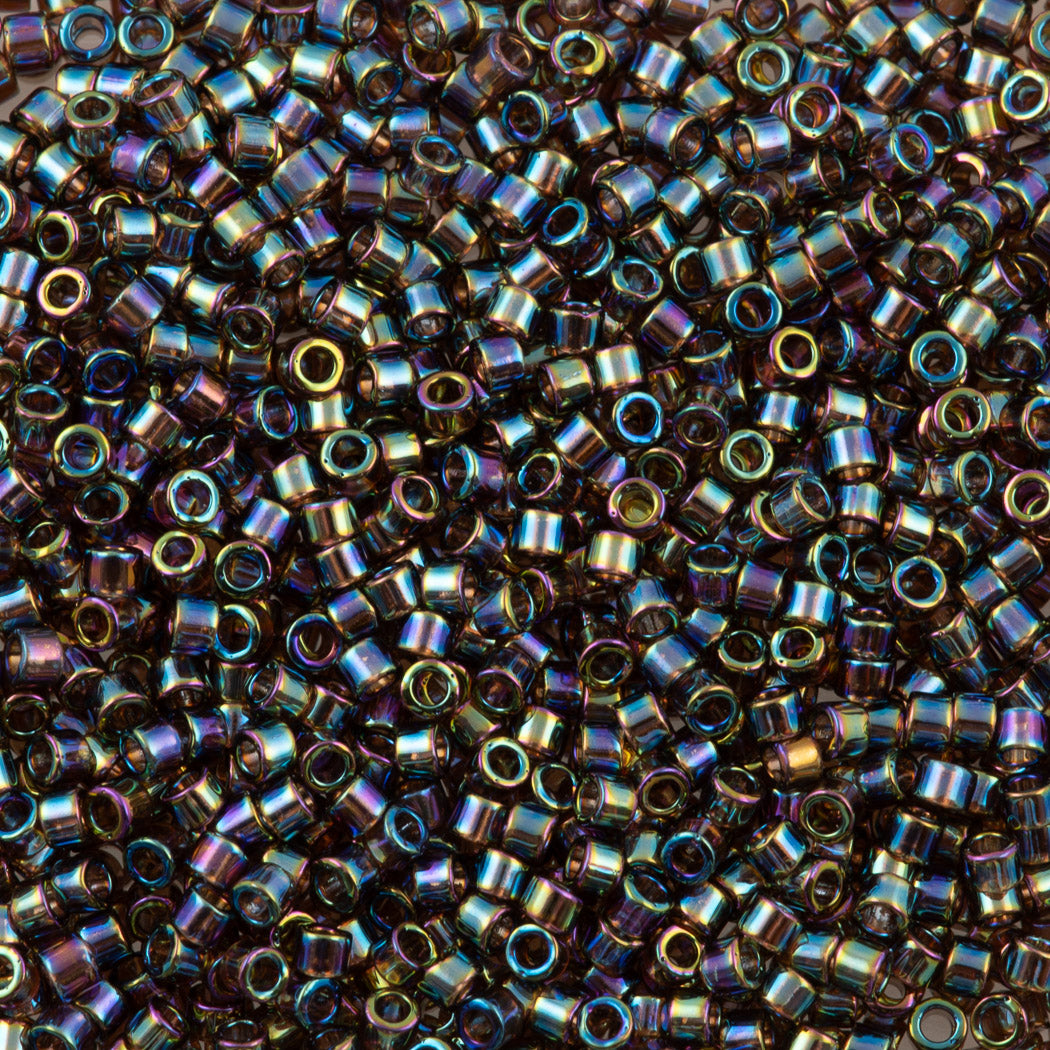 Miyuki Delica Seed Bead 11/0 Transparent Brown AB DB180