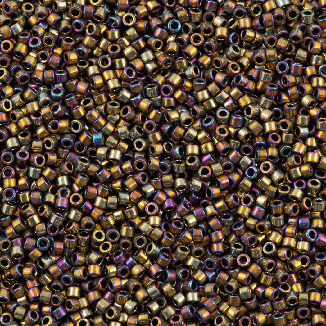 25g Miyuki Delica seed bead 11/0 Metallic Bronze AB DB23