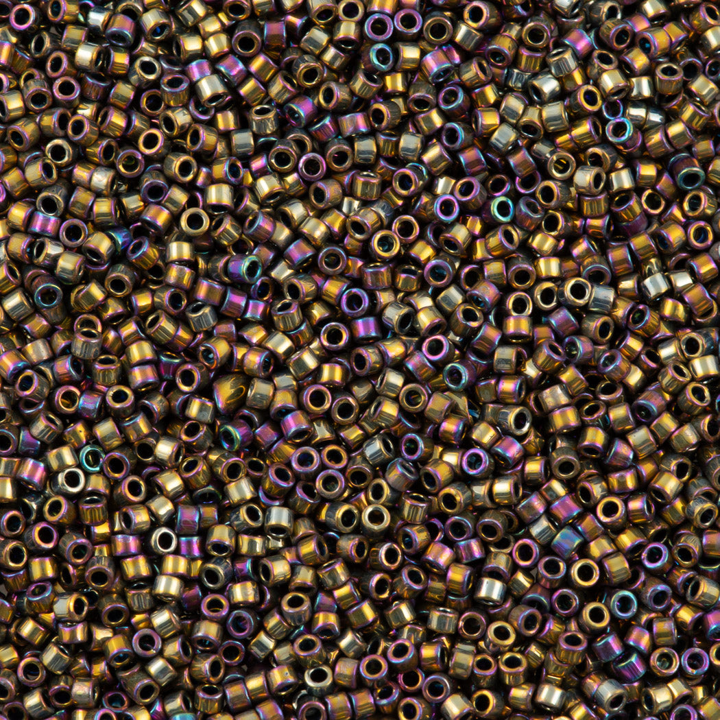 25g Miyuki Delica Seed Bead 11/0 Metallic Medium Bronze Iris DB29