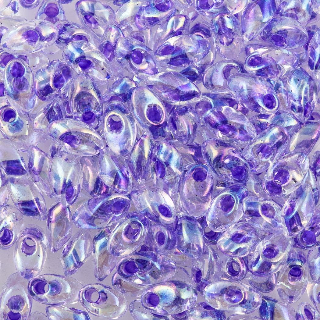 Miyuki Long Magatama Seed Bead Inside Color Lined Lavender AB (2150)