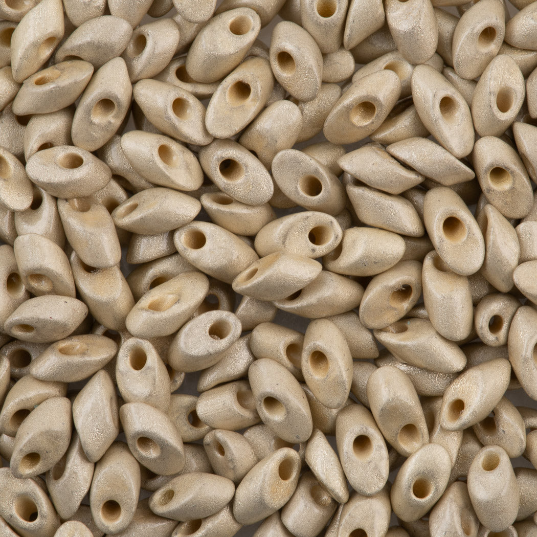 Miyuki Long Magatama Seed Bead Duracoat Matte Galvanized Silver (4201F)