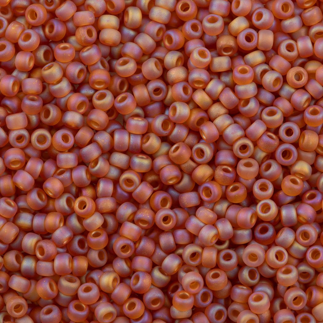 Miyuki Round Seed Bead 8/0 Matte Transparent Topaz AB (133FR)