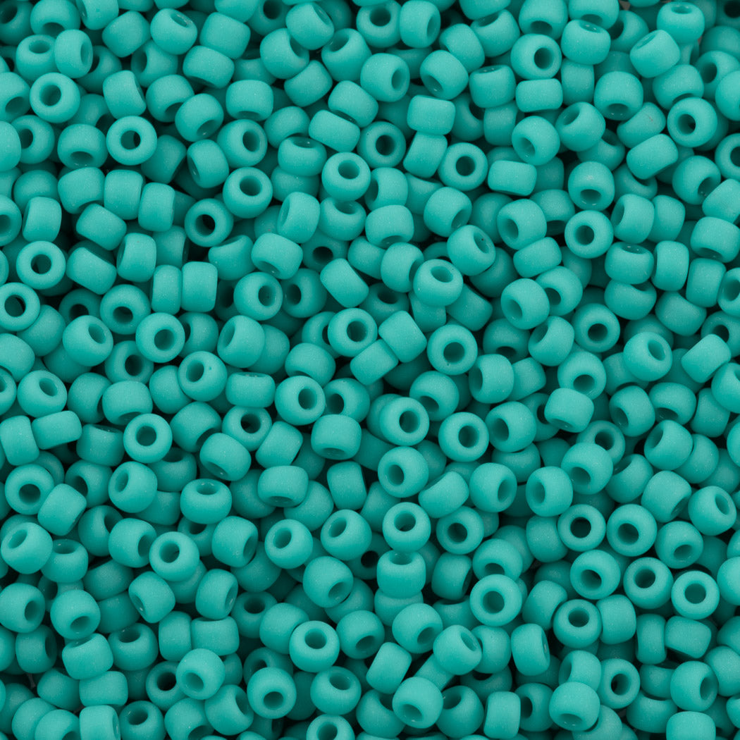 Miyuki Round Seed Bead 8/0 Opaque Matte Turquoise (412F)