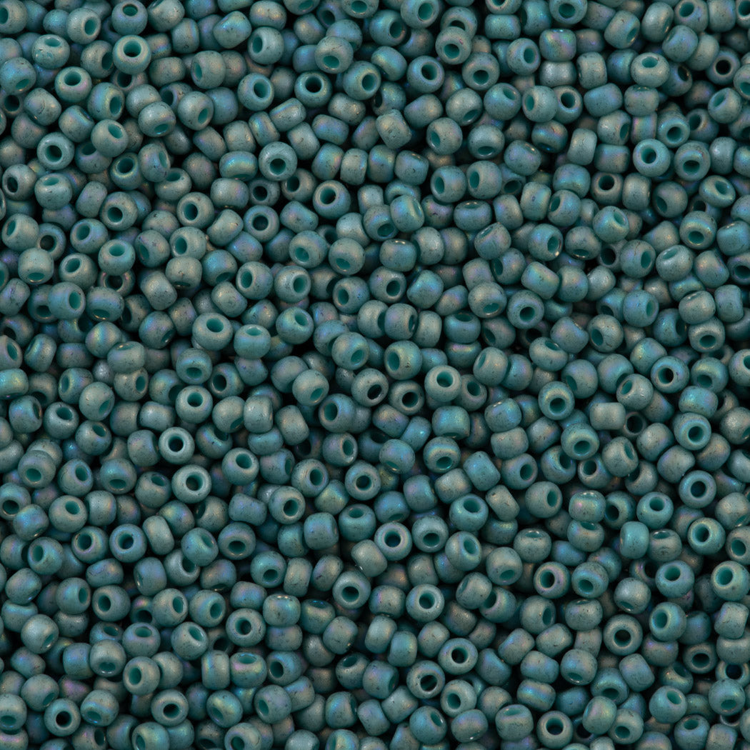 50g Toho Round Seed Bead 11/0 Semi-Glazed Turquoise AB (2634F)